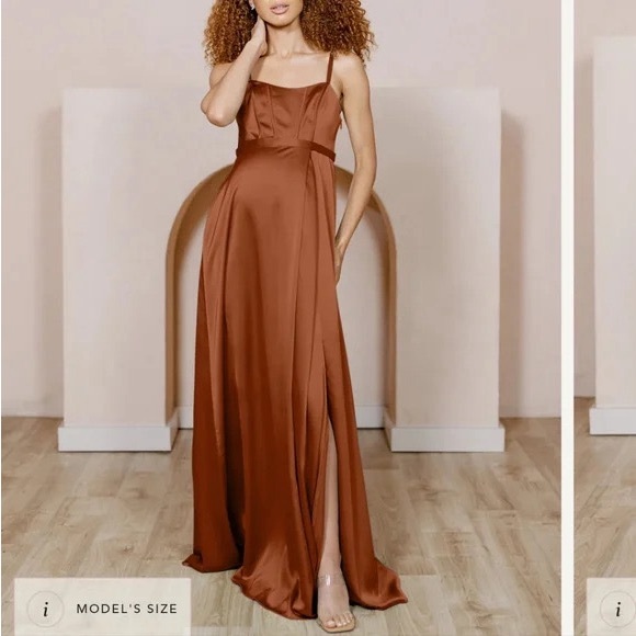 Revelry Maternity Nova Satin Dress - Picture 1 of 4